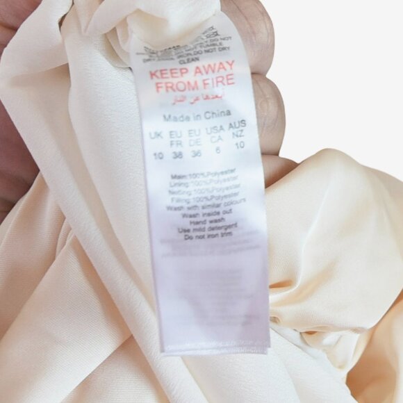 NWT Pretty Little Thing Blush Pink Bubble Mini Dress Sz 6 Party Prom Fairycore - Picture 10 of 10